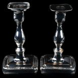 A pair of silver plated table candlesticks, height 18cm Lot sold as seen unless specific item(s)