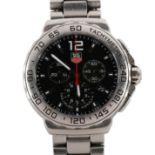TAG HEUER - a stainless steel Formula 1 quartz chronograph bracelet watch, ref. CAU1112, black