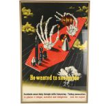 An original Second World War Period HM Ministry of Information poster "Taking ammunition to pieces