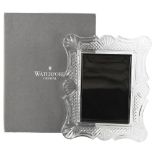 WATERFORD IRISH CRYSTAL - a Victorian pattern photo frame, height 20.5cm, boxed Very good condition