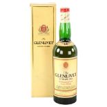 A vintage bottle of The Glenlivet 12 year old single malt whisky, 26 2/3 Fl oz, 70% proof Some