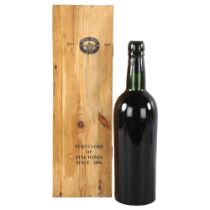 A bottle of Fonseca 1960 vintage port in wooden box Wax seal has deteriorated around neck but in