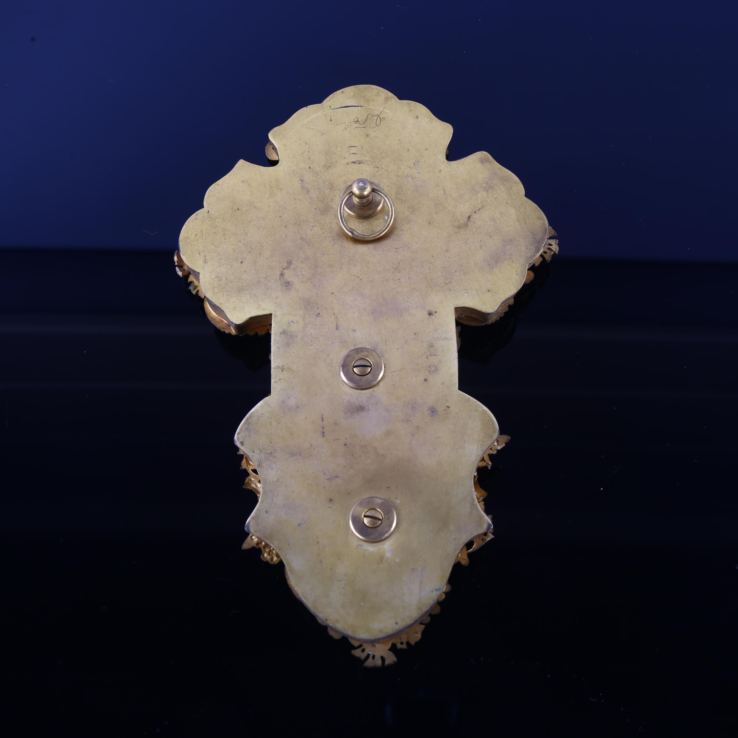 A 19th century French onyx ormolu and champleve enamel holy water receptacle, height 21cm Very - Image 3 of 3