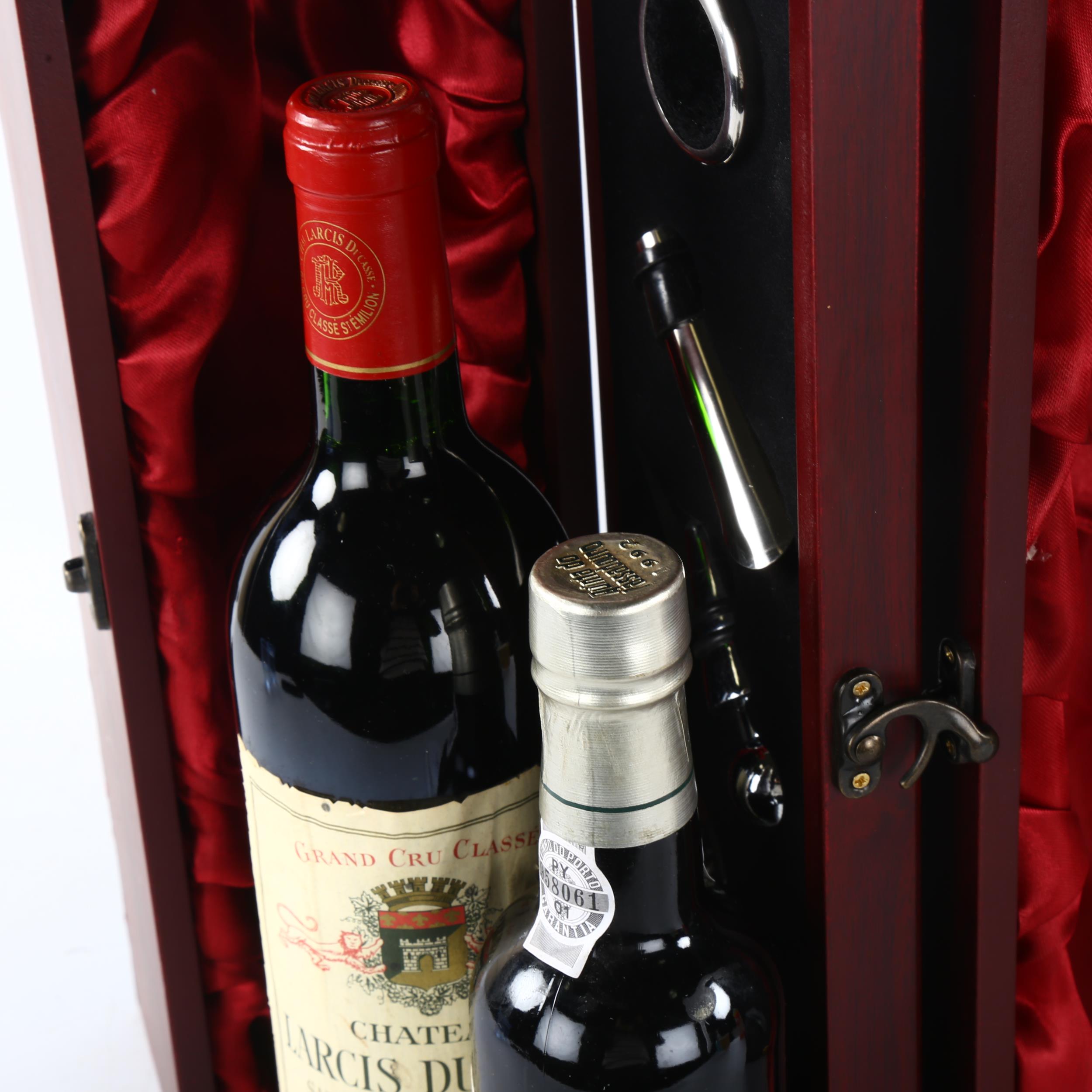 2 bottles of wine in presentation boxes, Chateau Larcis Ducasse, 1993 Saint Emilion Grand Cru and - Image 2 of 3