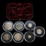 A Queen Victorian 1887 Jubilee coin set, original leather case