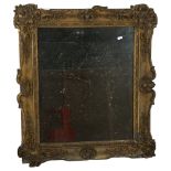 A 19th century gilt-gesso framed wall mirror, overall dimensions 82cm x 72cm Mirror is speckled