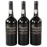3 bottles of Fonseca 2007 vintage port