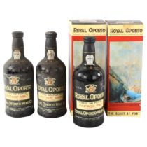 4 bottles of vintage port, 1967 Royal Oporto, 2 in original box Capsules intact, levels high