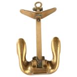 A bronze advertising ornamental ship's anchor, inscribed Wood's Patent, length 16cm