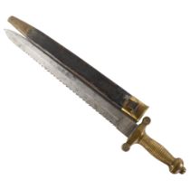 A Solingen Pioneer’s Gladius Saw back Short Sword, makers stamp to blade and number 13152 / 87, with