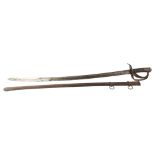 A mid 19th century Heavy Cavalry sword by Schnitzler & Kirschbaum, marked S&K on ricasso, in