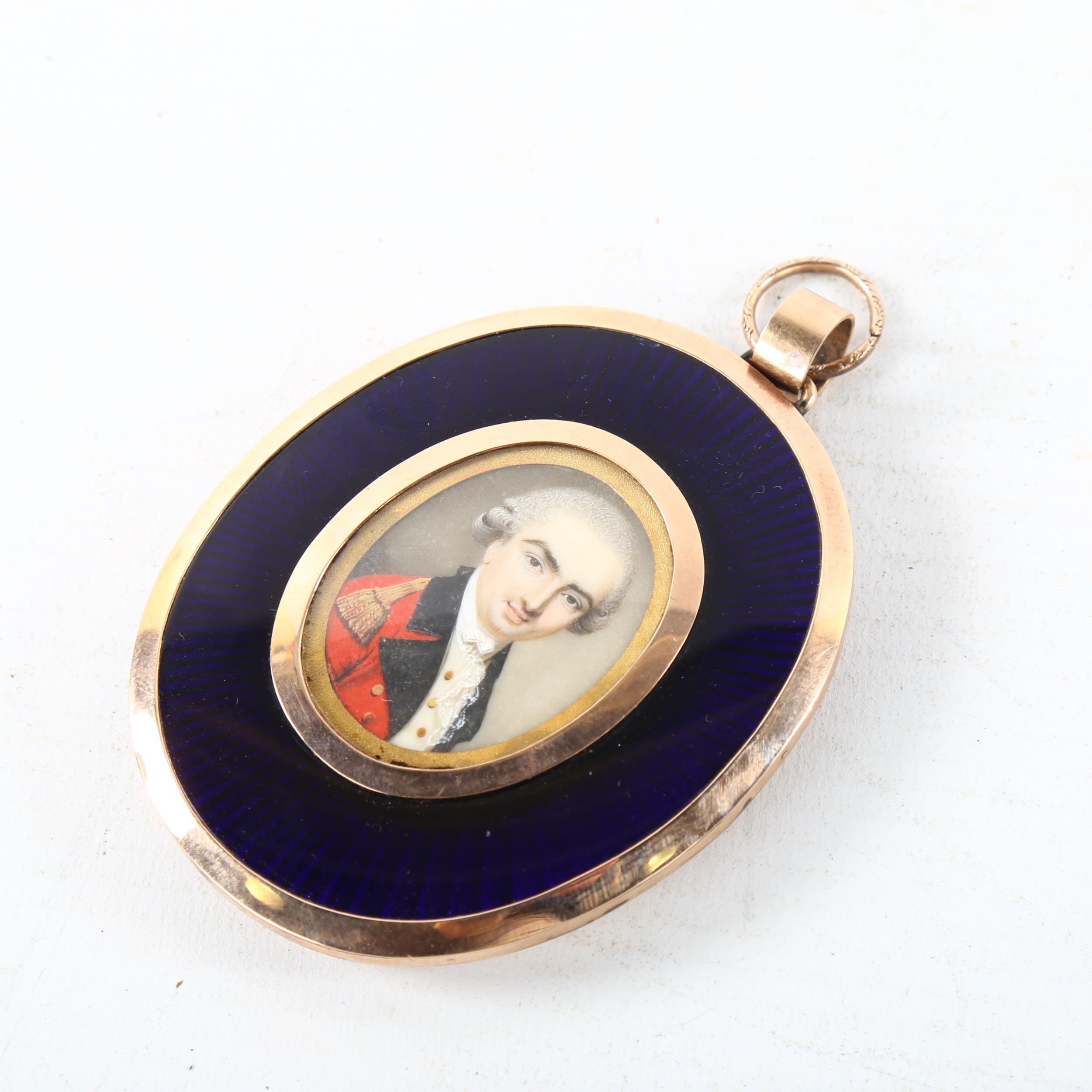 An early 19th century miniature watercolour portrait on ivory of an Irish Military Officer, - Image 3 of 3