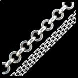 2 Danish silver bracelets, makers include Primosa, lengths 19cm and 20cm, 73.1g total (2) No