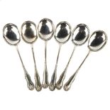 A set of 6 George V silver soup spoons, with gadrooned decoration by Josiah Williams & Co, hallmarks