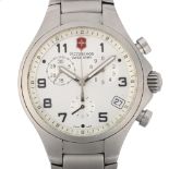 VICTORINOX - a stainless steel Swiss Army Base Camp quartz chronograph bracelet watch, ref. V.25331,