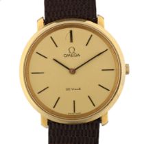 OMEGA - a gold plated stainless steel Deville mechanical wristwatch, ref. 111.0107, circa 1973,