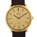 OMEGA - a gold plated stainless steel Deville mechanical wristwatch, ref. 111.0107, circa 1973,