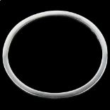 POUL ALFRED HANSEN - a Danish modernist sterling silver plain form slave bangle, band width 3.8mm,