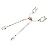 COHR & CO - a pair of Danish sterling silver sugar tongs, length 10cm No damage or repairs, action