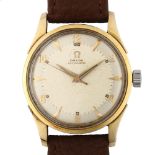 OMEGA - a gold plated stainless steel automatic wristwatch, ref. 2635-5, circa 1950, silvered dial