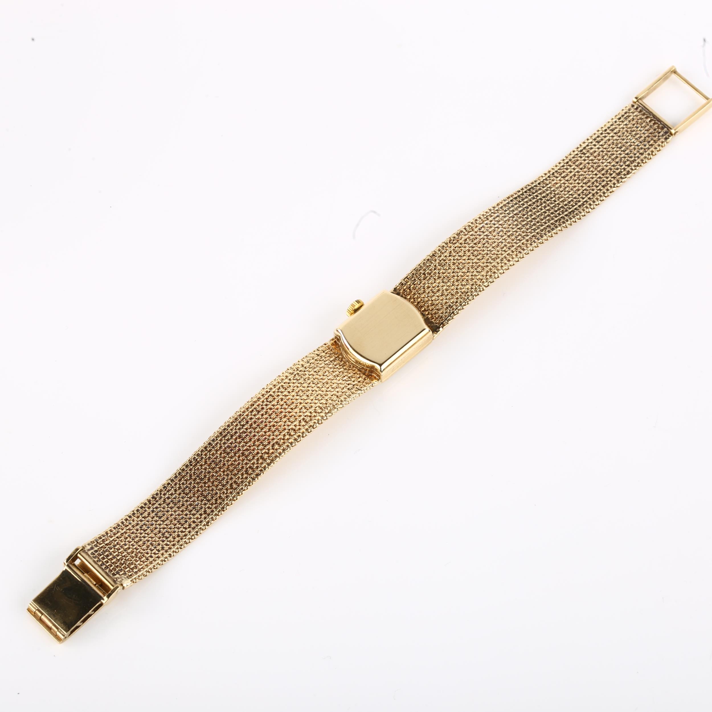OMEGA - a lady's 9ct gold mechanical bracelet watch, circa 1968, silvered dial with baton hour - Image 3 of 5