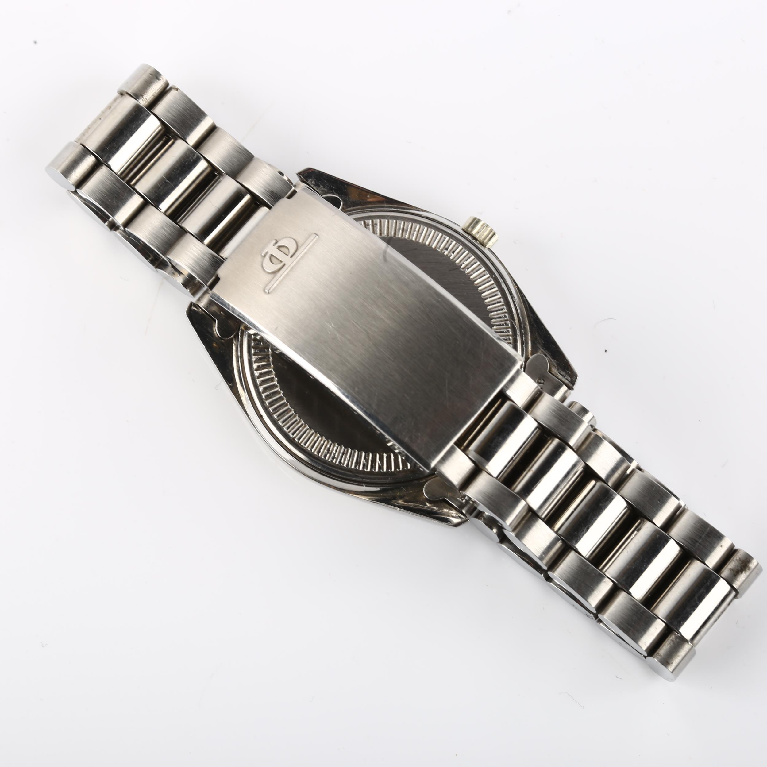 BAUME & MERCIER - a Vintage stainless steel Baumatic Micro Rotor automatic bracelet watch, ref. - Image 3 of 5