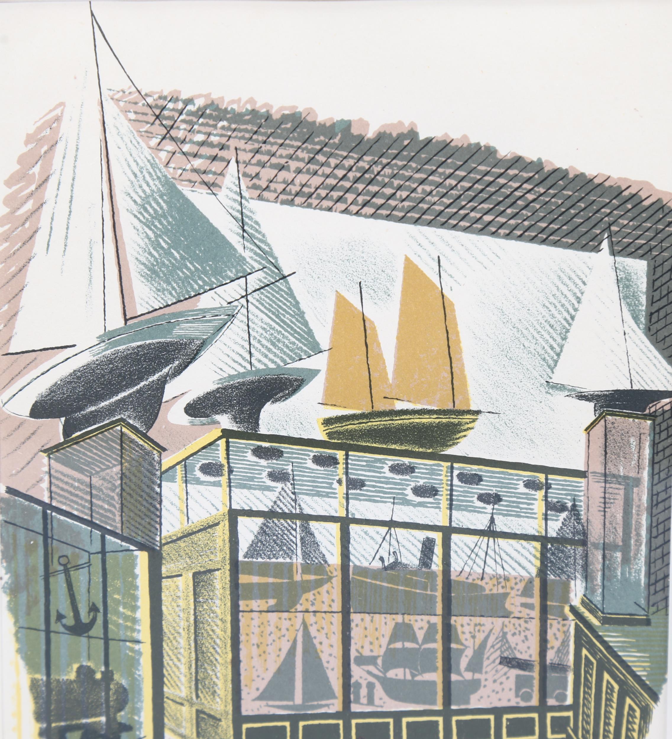 Eric Ravilious (1903-1942), lithograph in colours on paper, Model Ships and Railways, 18.5cm x 15cm, - Image 3 of 4