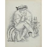 Raoul Dufy, Sailor, lithograph circa 1920, Madrigaux Mallarme Litho from Suite before pochoir added,