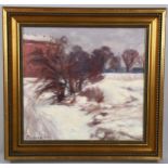 Knud Gleerup (Danish, 1884 - 1960), Copenhagen in winter, oil on canvas, signed and dated 1918, 45cm
