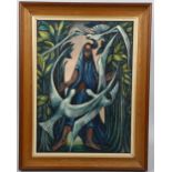 John Crockett (1918 - 1986), Immaculate Conception, oil on canvas, circa 1960, inscribed verso, 56cm