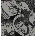 Eric Gill, Mary Magdalene, wood engraving published by Curwen Press 1928, image 6.5cm x 6.5cm,