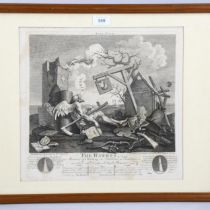 William Hogarth, the Bathos, engraving, published 1764, plate 32cm x 34cm, framed Very light stain