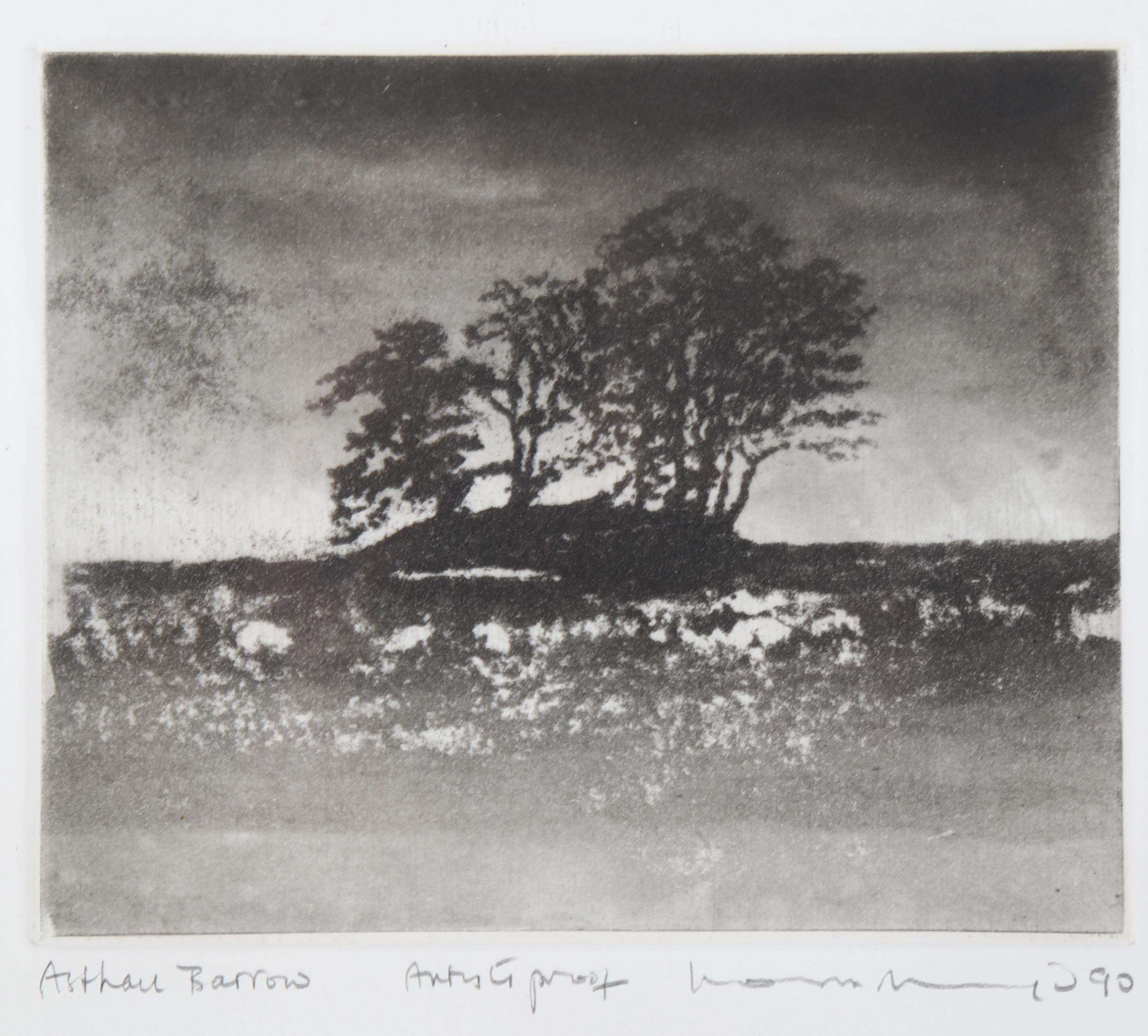 Norman Ackroyd RA (born 1938), Asthall Barrow, etching, signed in pencil, 1990, artist's proof, - Image 3 of 4