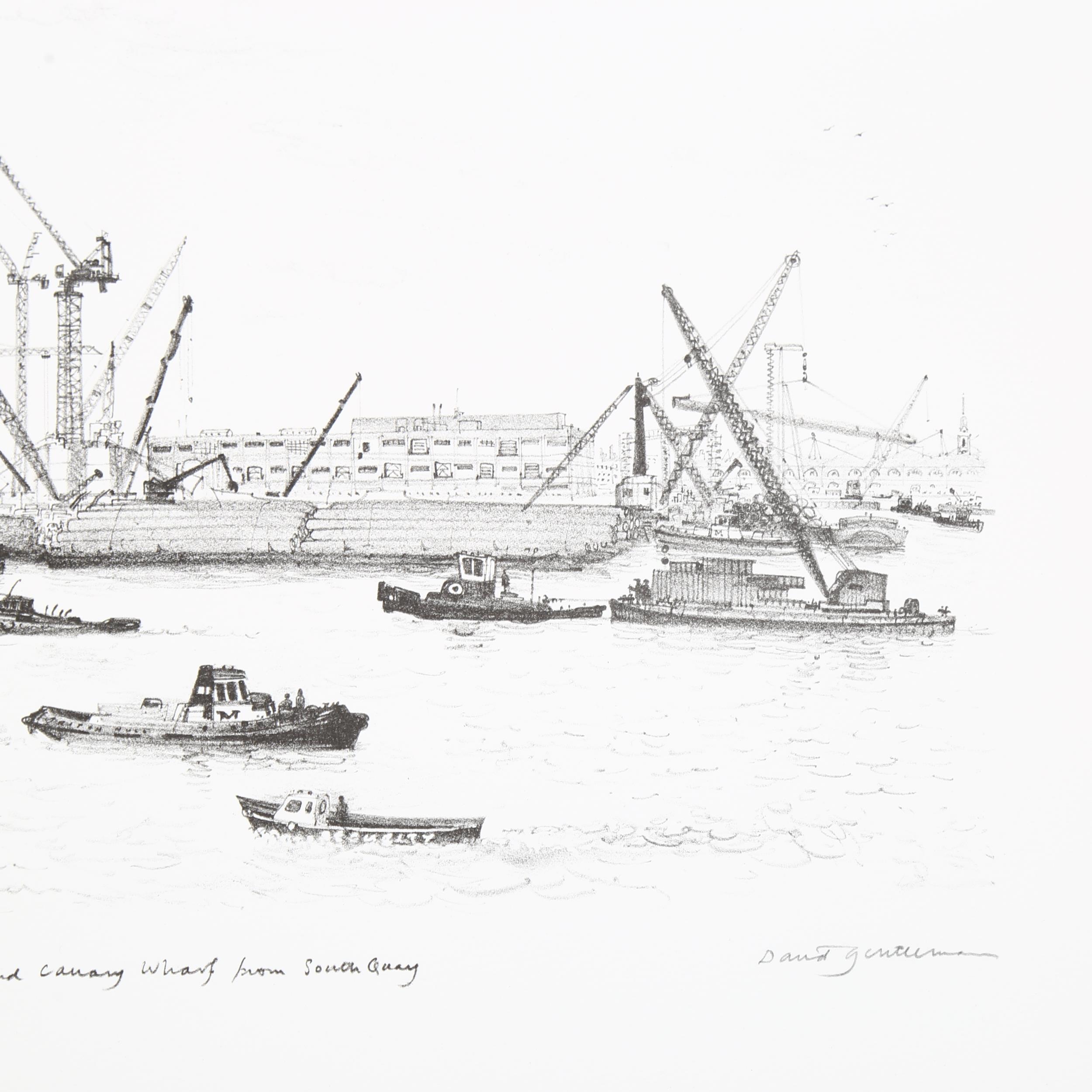 David Gentleman, the Isle of Dogs, lithograph, signed in pencil, artist's proof, sheet 40cm x - Image 3 of 4