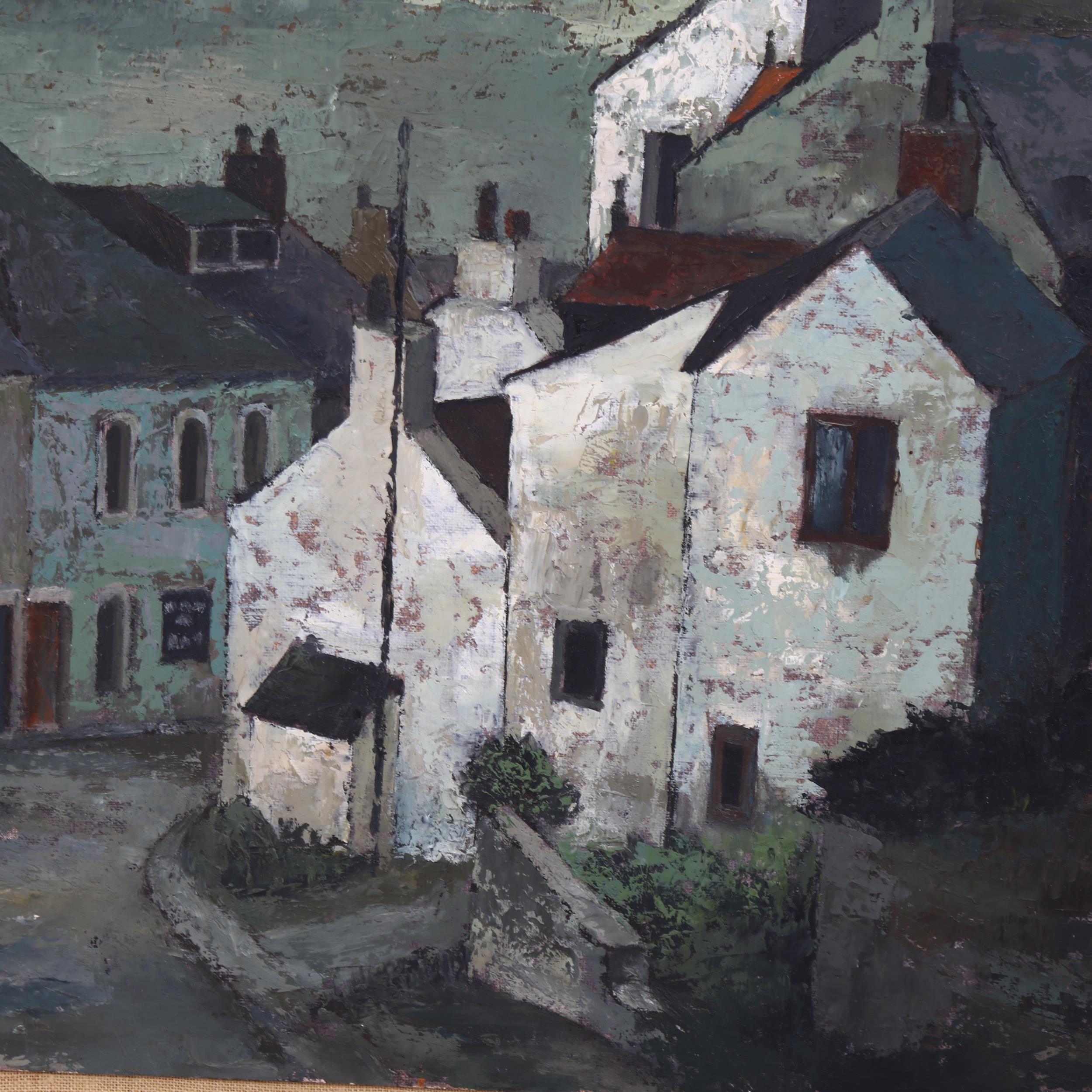 Watling, village scene, mid-20th century oil on canvas, signed and dated '73, 51cm x 71cm, framed - Image 3 of 4