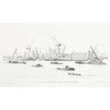 David Gentleman, the Isle of Dogs, lithograph, signed in pencil, artist's proof, sheet 40cm x