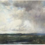 David West (1868 - 1936), storm clouds over the Laich of Moray 1914, watercolour, signed, 50cm x