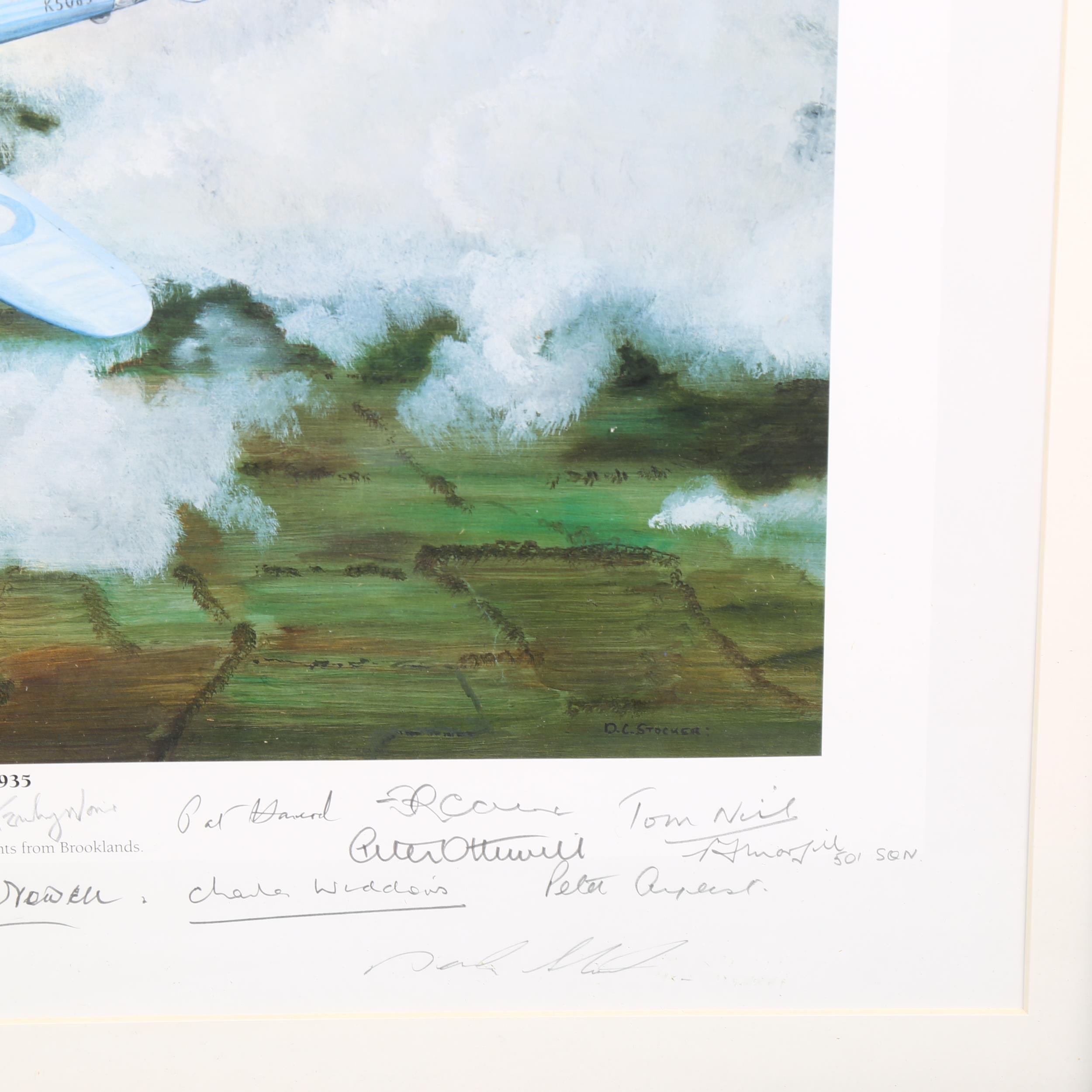 Derick Stocker, prototype Hurricane 1935, signed, 51cm x 76cm, together with a lithograph print of - Image 4 of 4