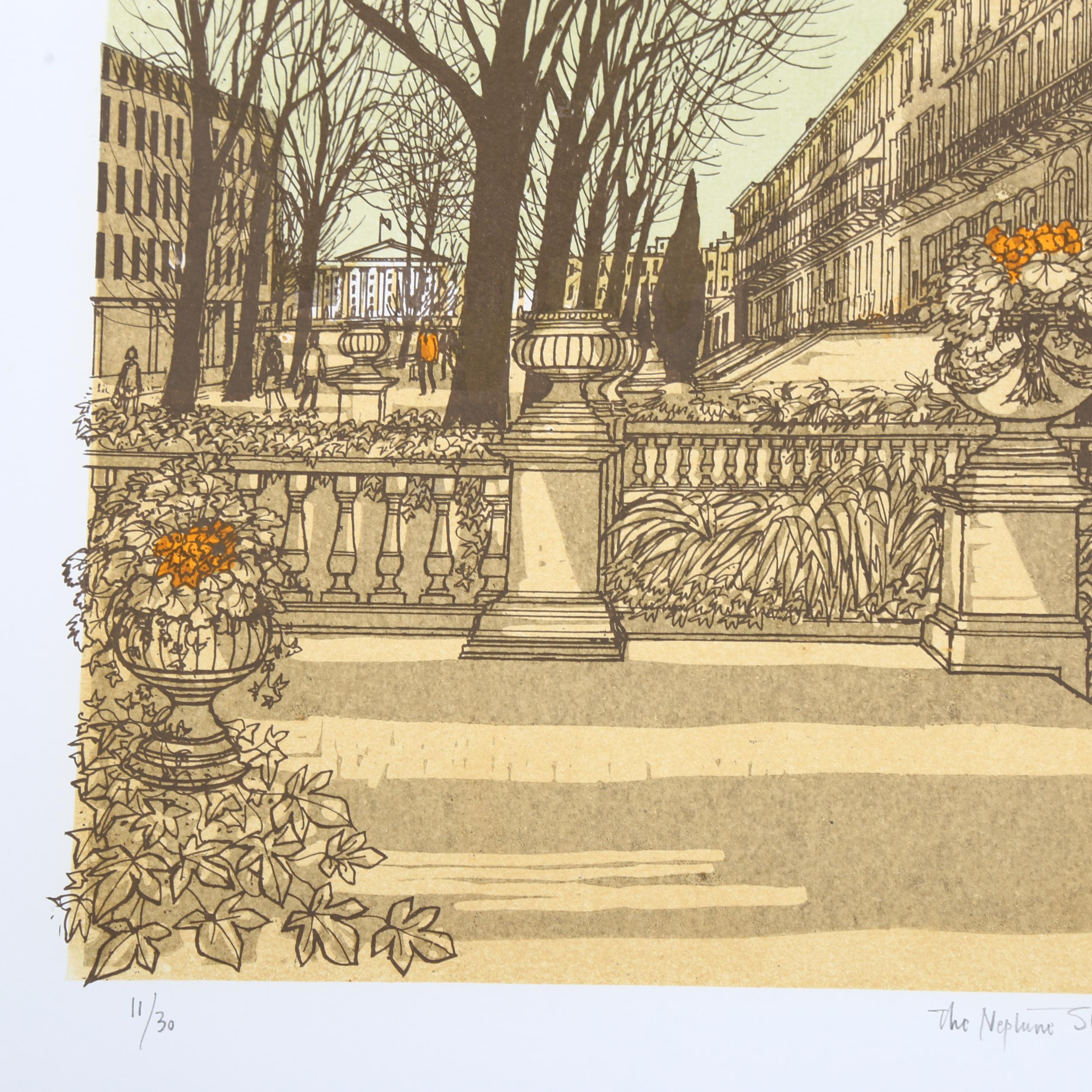 Robert Tavener (1920 - 2004), the Neptune statue (2) Cheltenham, lithograph, signed in pencil, no. - Image 4 of 4