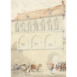 William Smallwood, French street scene, watercolour, signed, 36cm x 26cm, framed Very light foxing