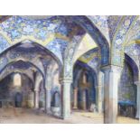 Yervand Nahapetian (1916 - 2006), the Mosque of Isfahan, 1961, signed, 46cm x 58cm, framed Very good