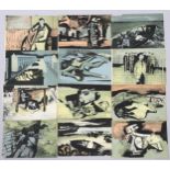 William Scott, set of 12 lithographs from "A Soldier's Verse" 1945, 13.5cm x 21cm