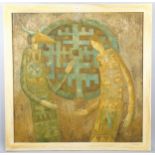 "Timur D'Vatz" aka T Iskhakov, myth about Minotaur 1994, oil on canvas, 100cm x 100cm, framed Very g