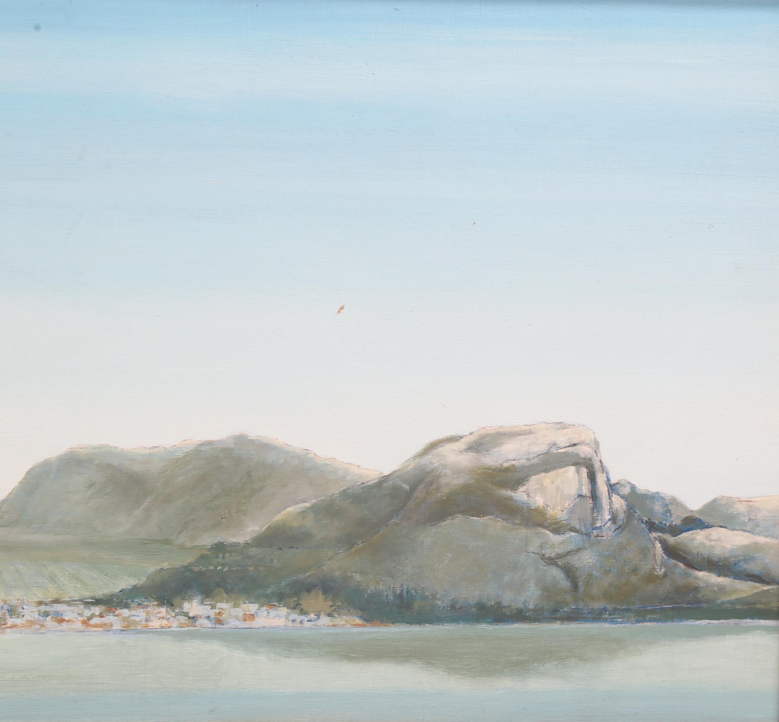 Richard Wyndham Finch (1926-2011), oil on board, Italian Seascape, 31cm x 90.5cm, framed - Image 3 of 4