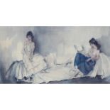 William Russell Flint, interlude, lithograph, signed in pencil, published 1967 with handwritten note