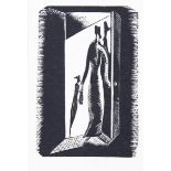 Paul Nash (1889-1946), limited edition woodcut on paper, Exit Northern Muse, 1923, 8.8cm x 5.8cm,