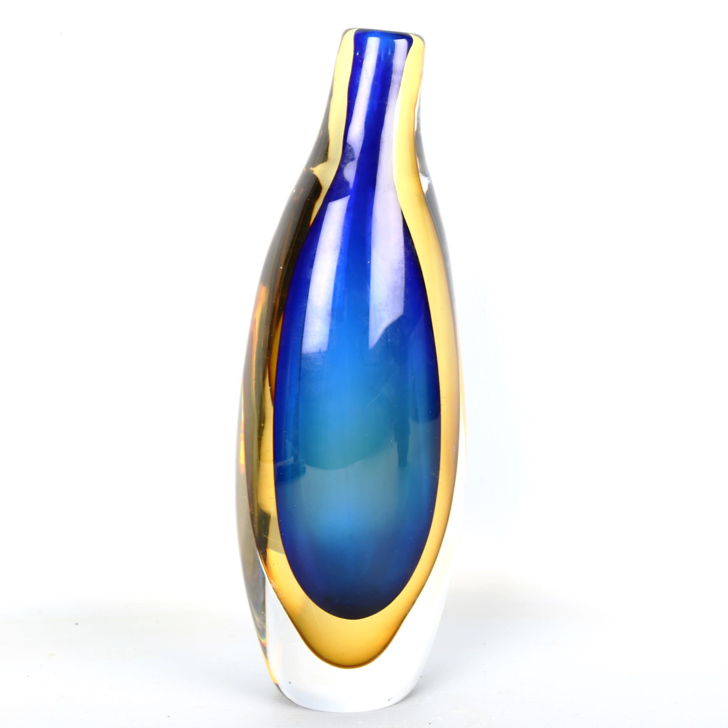 ERNEST GORDON for Kosta, a double sommerso glass vase, signed Kosta GH 5059 Ernest Gordon, height - Image 2 of 4