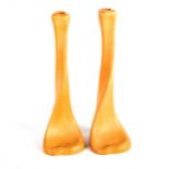 ELSA PERETTI for Tiffany & Co, a pair of organic terracotta bone candlesticks, ca 1980 with