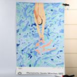1972 Munich Olympics posters -Olympische Spiele München, by DAVID HOCKNEY, 115 x 64 cm, published by