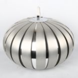 HENRI MATHIEU, a 1960s cut-steel pendant lamp, diameter 42cm Some pitting to top fitting, overall